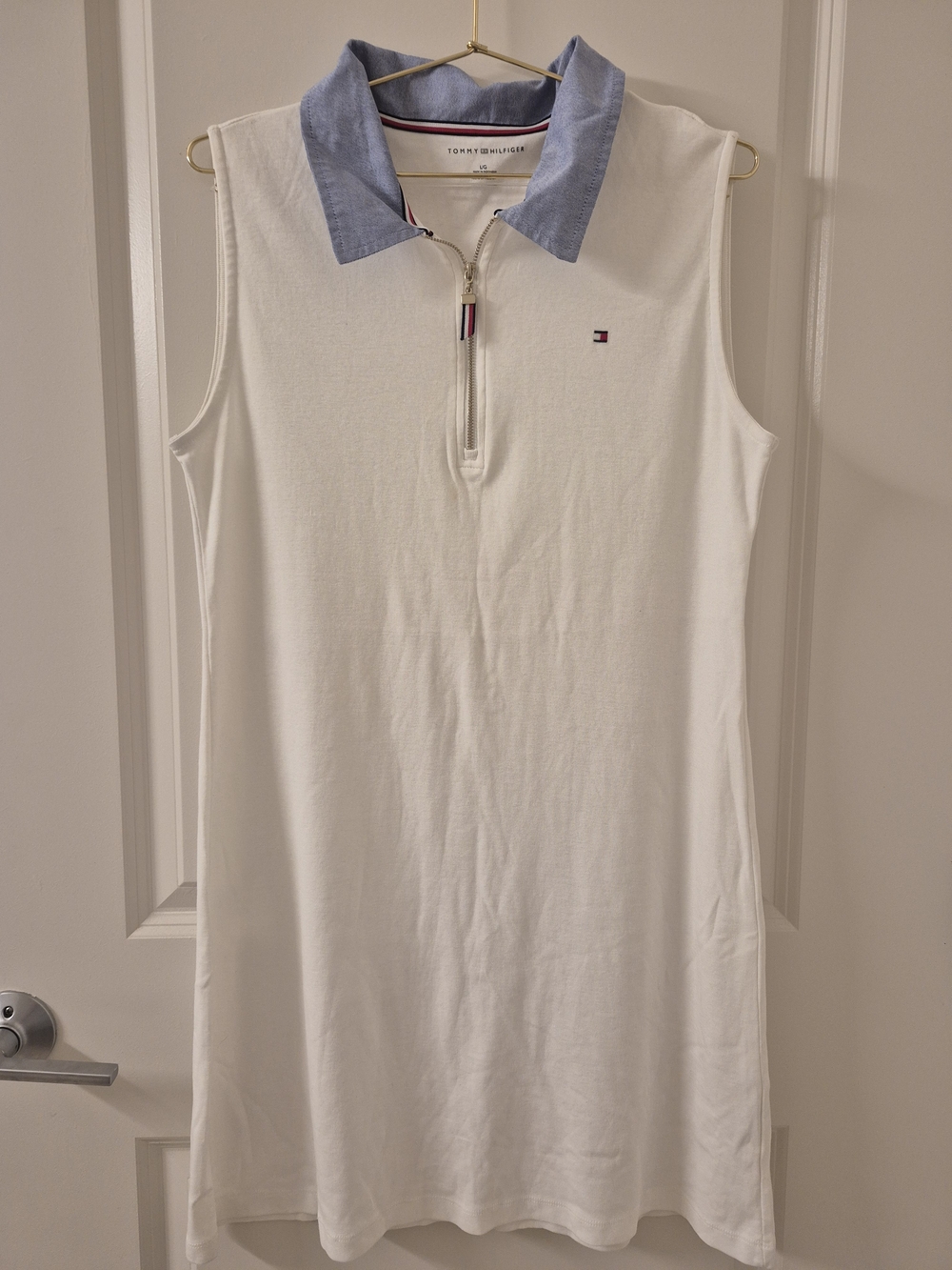 Tommy Hilfiger Cream Sleeveless Polo Dress - Picture 2 of 4
